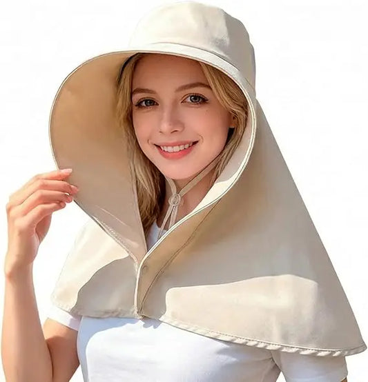 Breathable Foldable Sun Hat Unisex Neck Flap UPF50 UV Protection