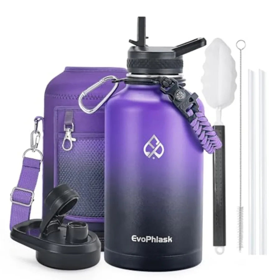 Insulated Vacuum Stainless Steel Water Bottle Keeps Cold 48 Hours