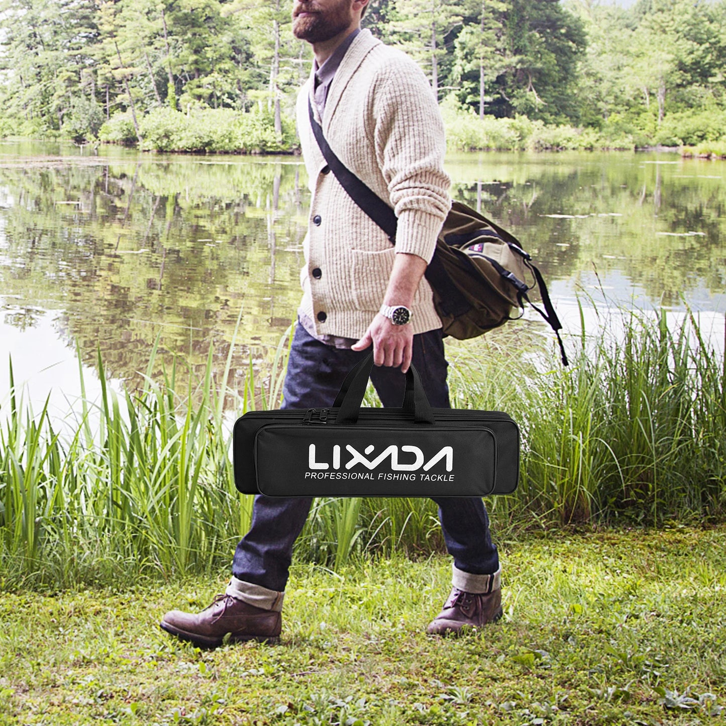 Telescopic Fishing Rod And Reel Kit With Lures Carry Bag