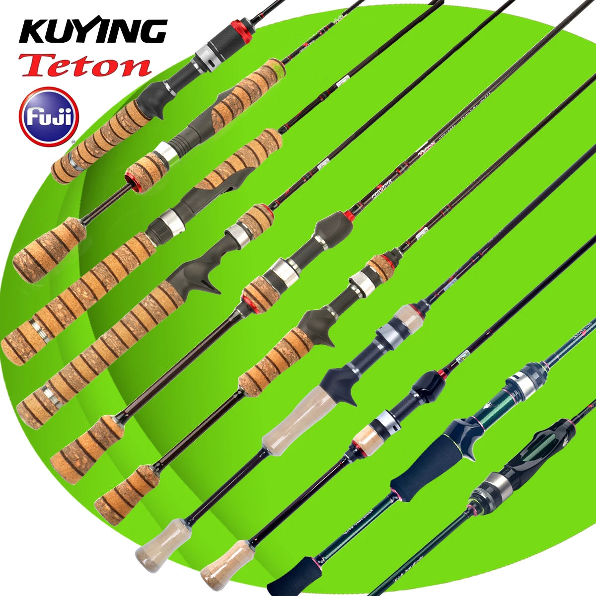 Kuying Teton Spinning Casting Rod BFS Pole Carbon 0.8-8g 1-8lb Fuji Parts