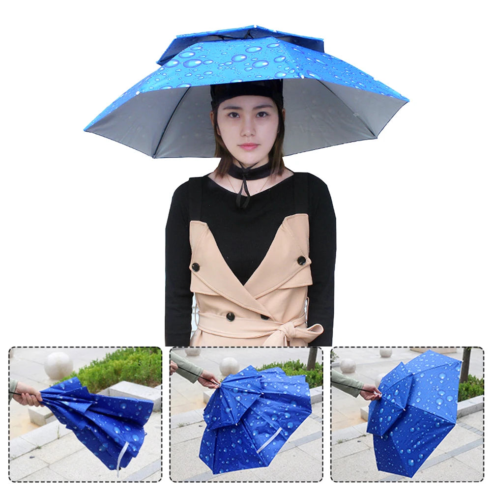 Shunmaii Portable Foldable Fishing Sunshade Umbrella Hat UV Protection