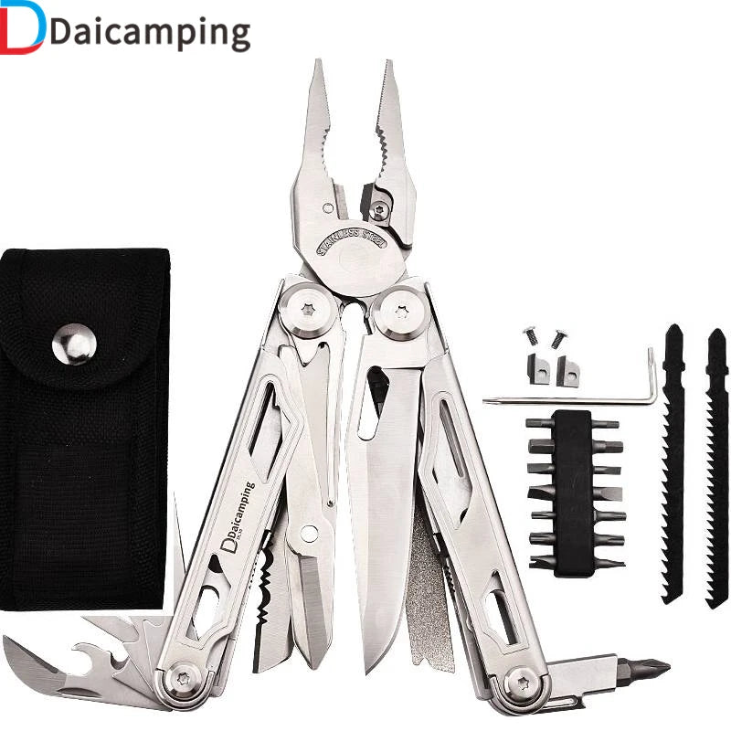 Daicamping DL30 Multitool Pliers Set With Folding Knife And Scissors