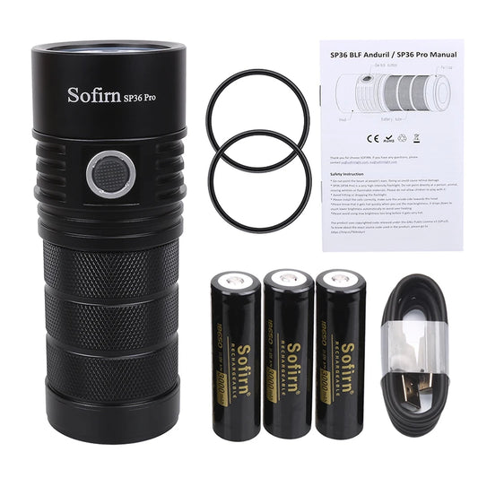 Sofirn SP36 Pro 8000lm Flashlight USB C Rechargeable