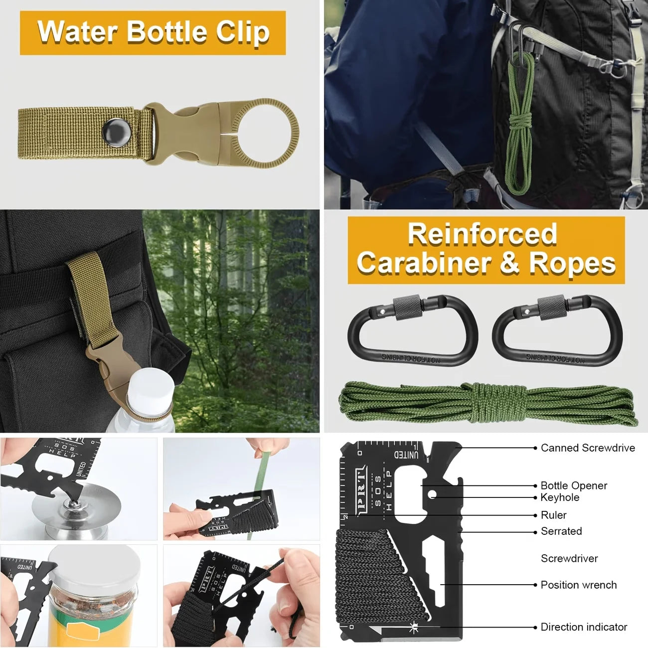 258-Piece Professional Survival And Outdoor Gear Set With Fire Starters