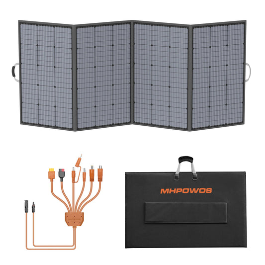 MHPOWOS 400W Portable Solar Panel Power Backup 31V Foldable Charger