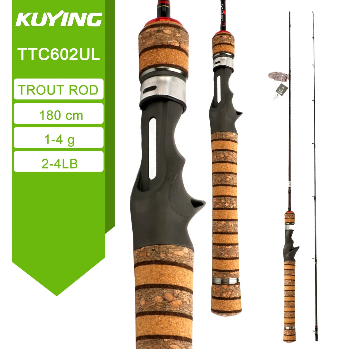 Kuying Teton Spinning Casting Rod BFS Pole Carbon 0.8-8g 1-8lb Fuji Parts