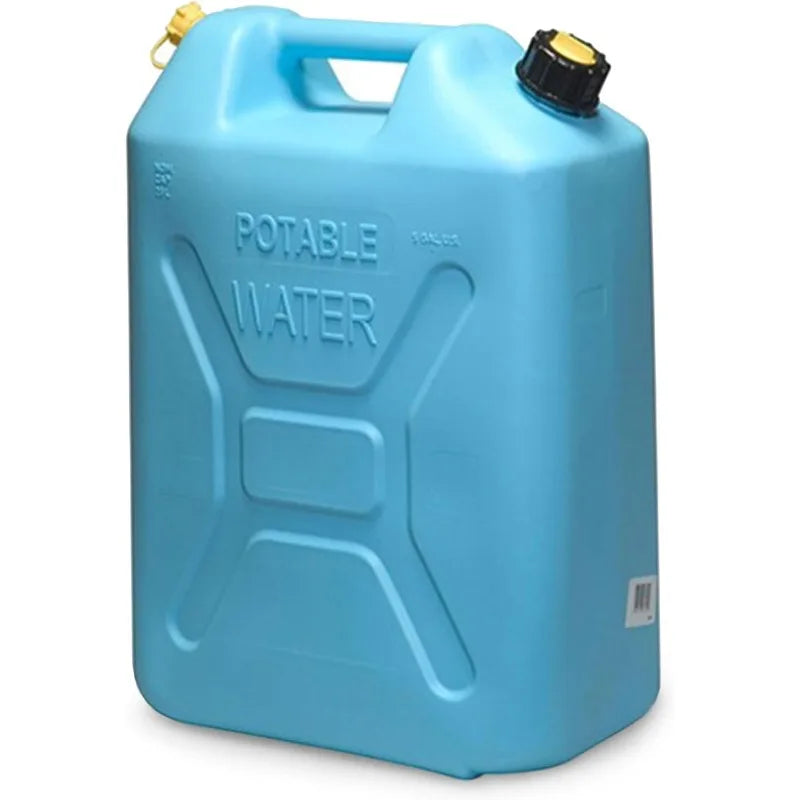 Plastic Water Jug With Reversible Spout For Camping And Emergency