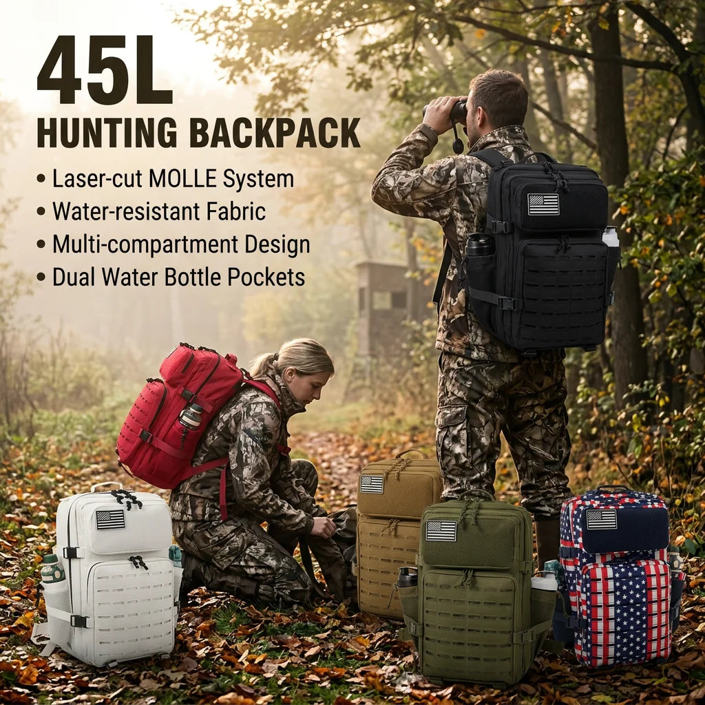 ReFire Gear 45L Tactical Hunting Backpack With MOLLE Webbing System