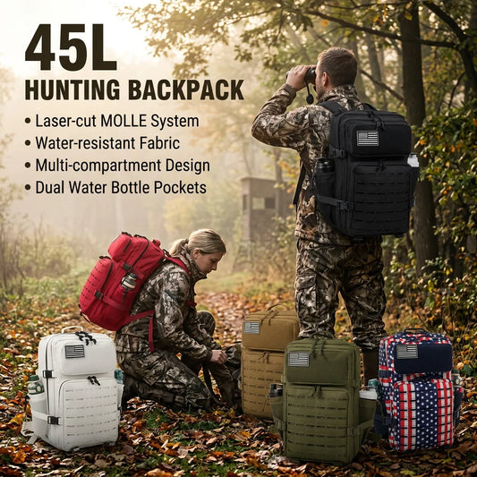 ReFire Gear 45L Tactical Hunting Backpack With MOLLE Webbing System