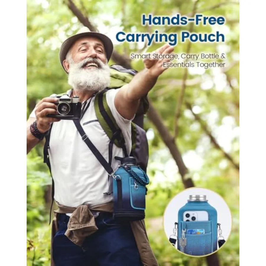 Insulated Vacuum Stainless Steel Water Bottle Keeps Cold 48 Hours