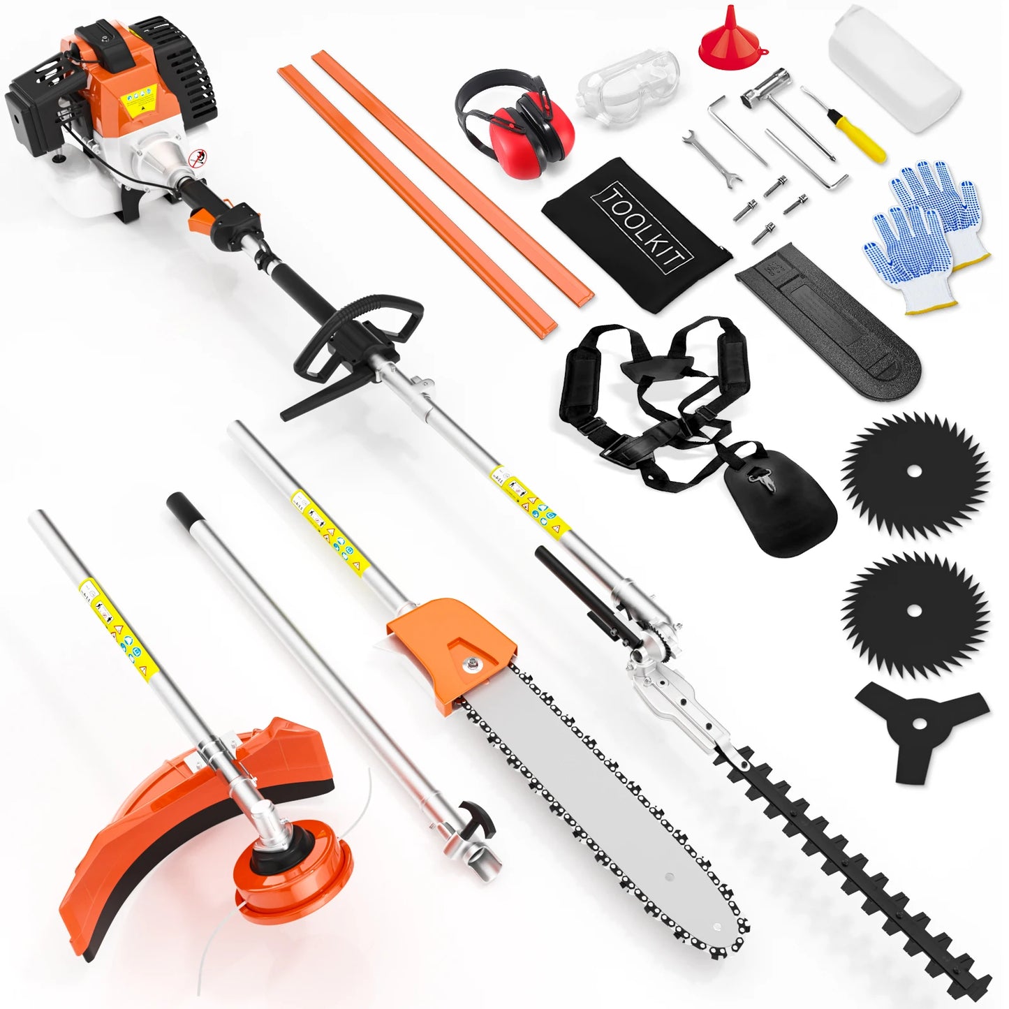 Gasoline Powered 6 In 1 Hedge Trimmer For Lawn Care