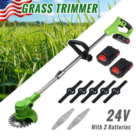 Electric Cordless Weed Trimmer 2 In 1 String Grass Cutter For Yard
