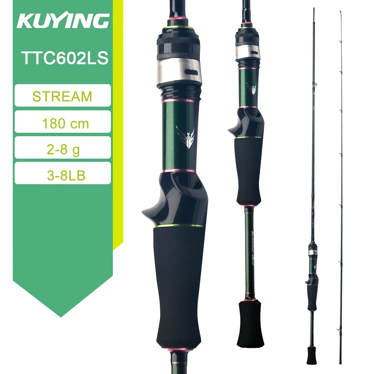 Kuying Teton Spinning Casting Rod BFS Pole Carbon 0.8-8g 1-8lb Fuji Parts