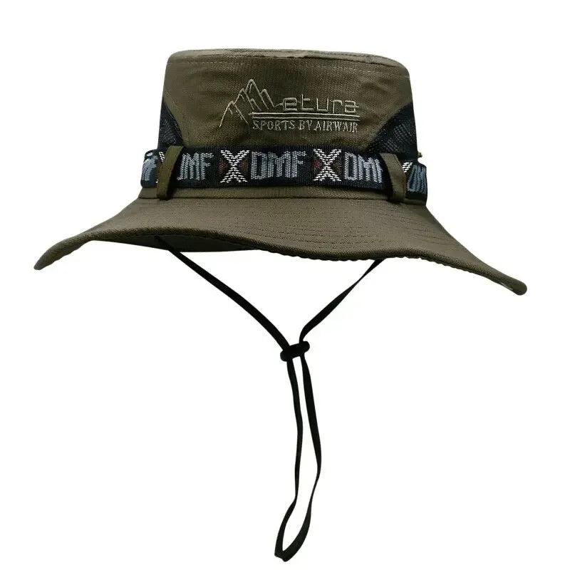 Men UV Protection Nylon Bucket Hat For Hiking And Beach