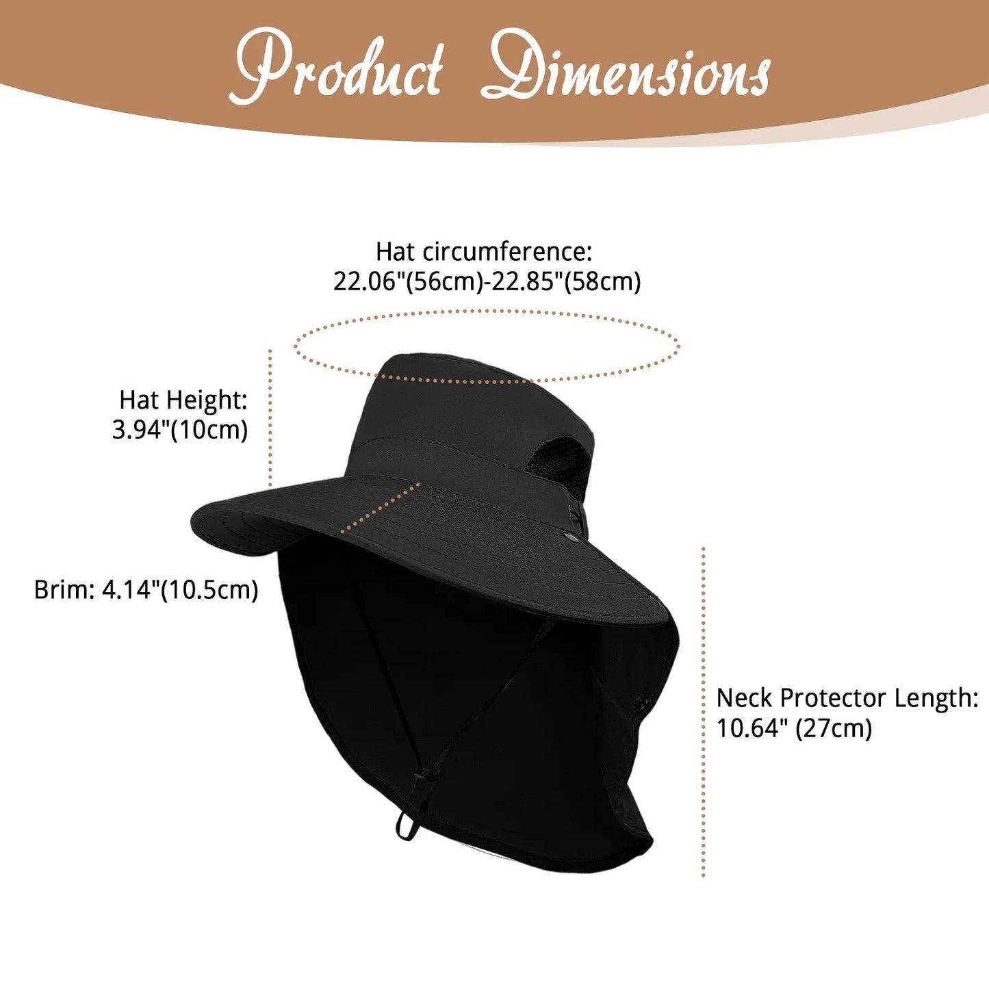 Unisex Quick Dry Mesh Safari Sun Hat With Neck Flap