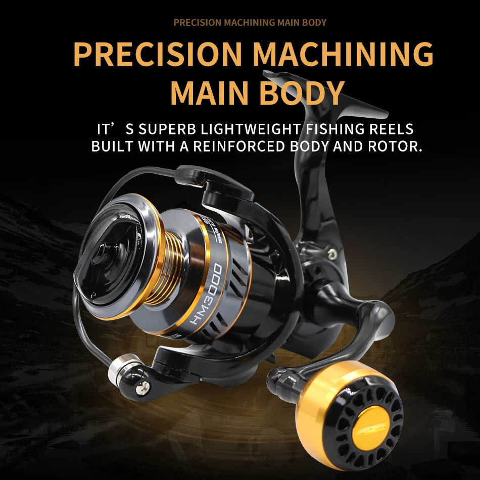 Rooblinos Fishing Reel Spinning Reel High Speed 10KG Max Drag