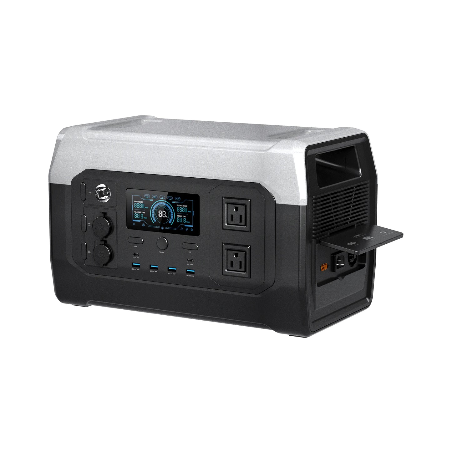 CTOLITY Portable Power Station 200W 1800W LiFePO4 Solar Generator