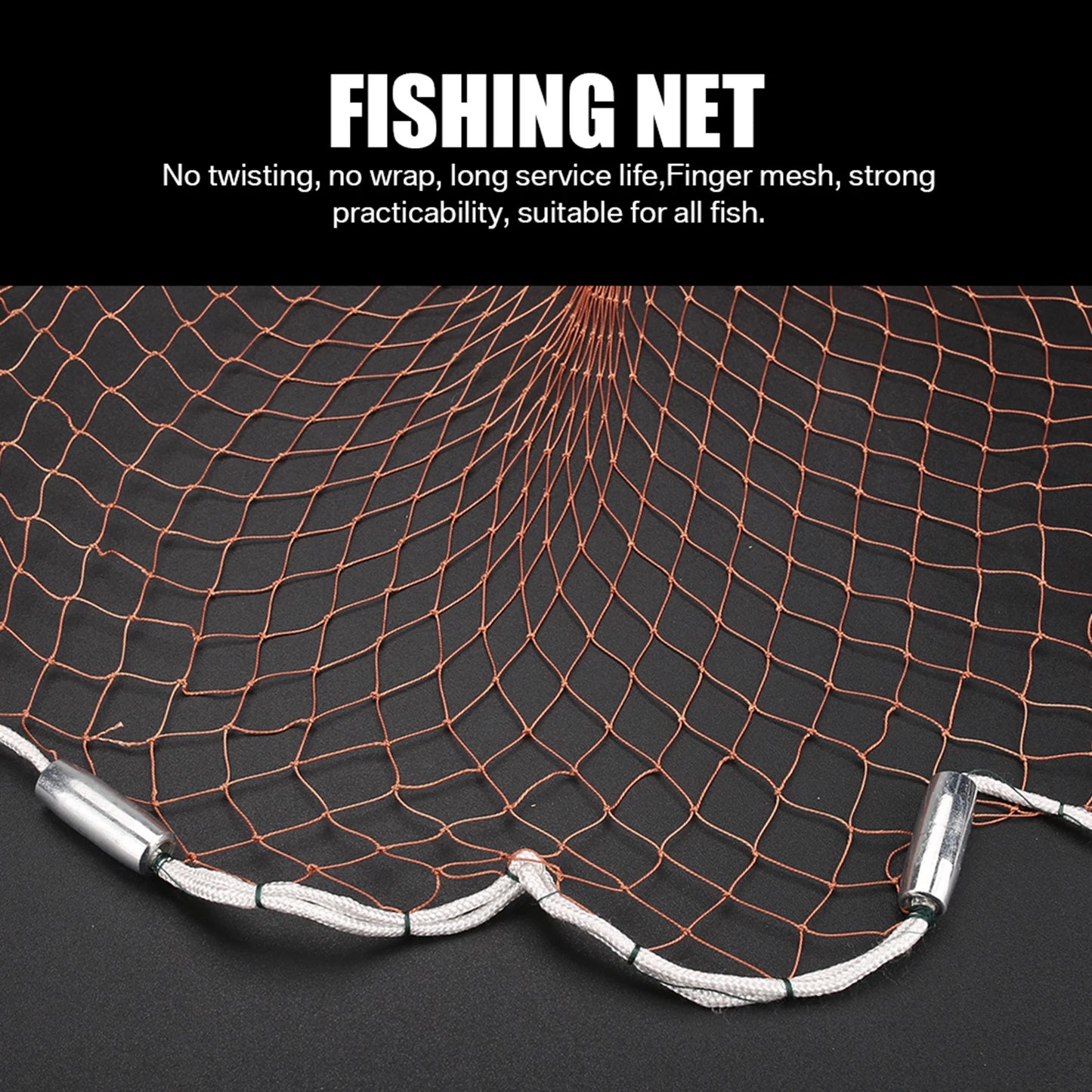 Upgraded American Hand Cast Net Easy Throw Fly Fishing Net 3.6/4.8M Fishing Network Tool Small Mesh Strong Nylon Line +Sinker
