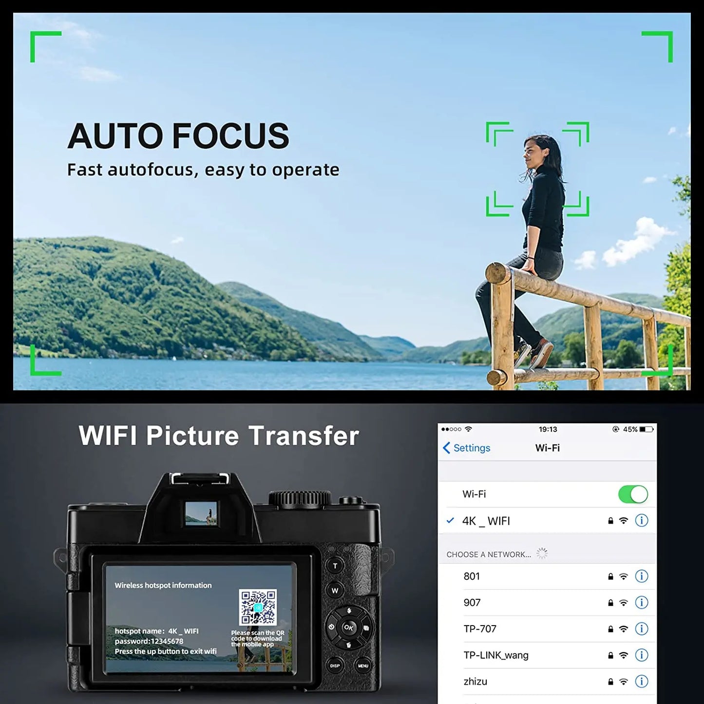 NBD Macro 4K Digital Camera With Flip Screen And 16X Zoom