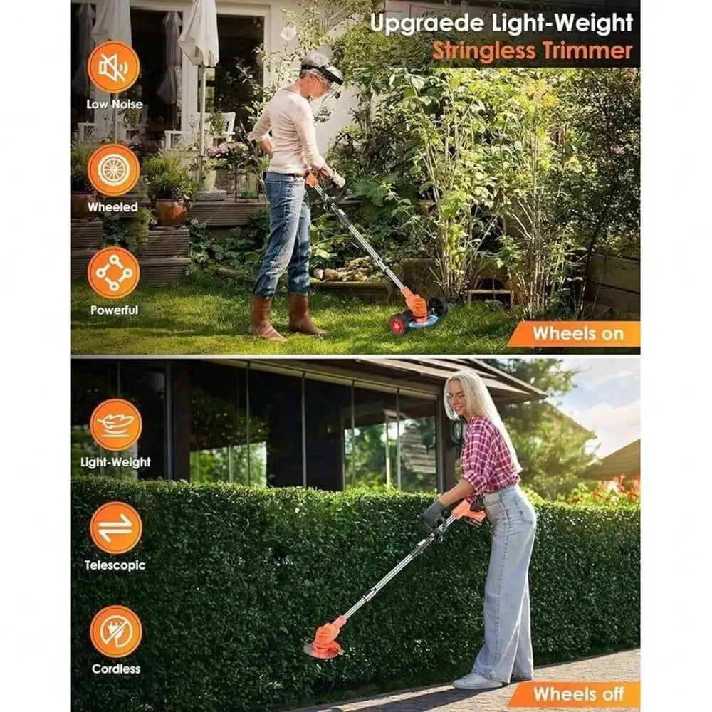XMSJ String Trimmer Edger Whacker Grass Eater Lawn Cutter 21V