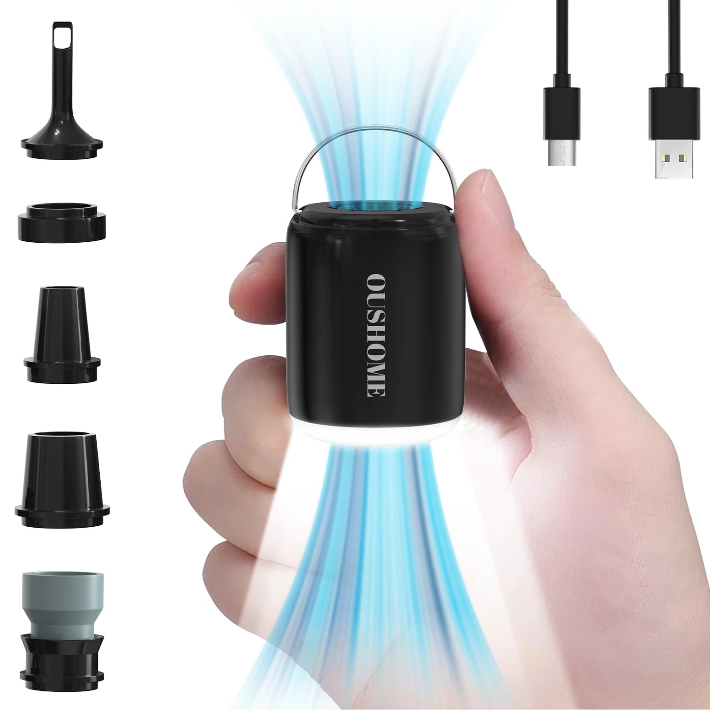 Portable Ultra Mini USB Rechargeable Air Pump For Inflatables Camping