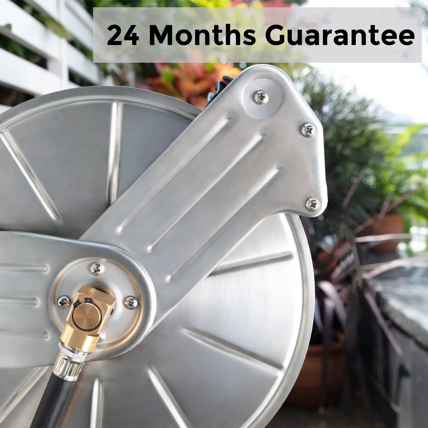 Giraffe Tools Stainless Steel Garden Hose Reel Heavy Duty