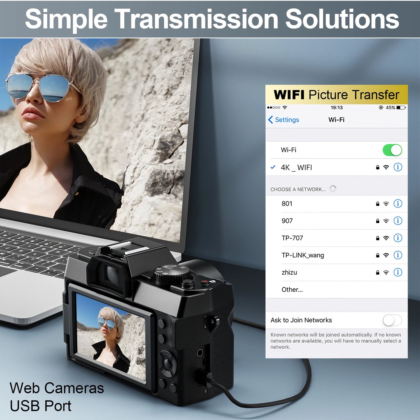 NBD 48MP 4K Autofocus Vlogging Camera With WiFi App Control