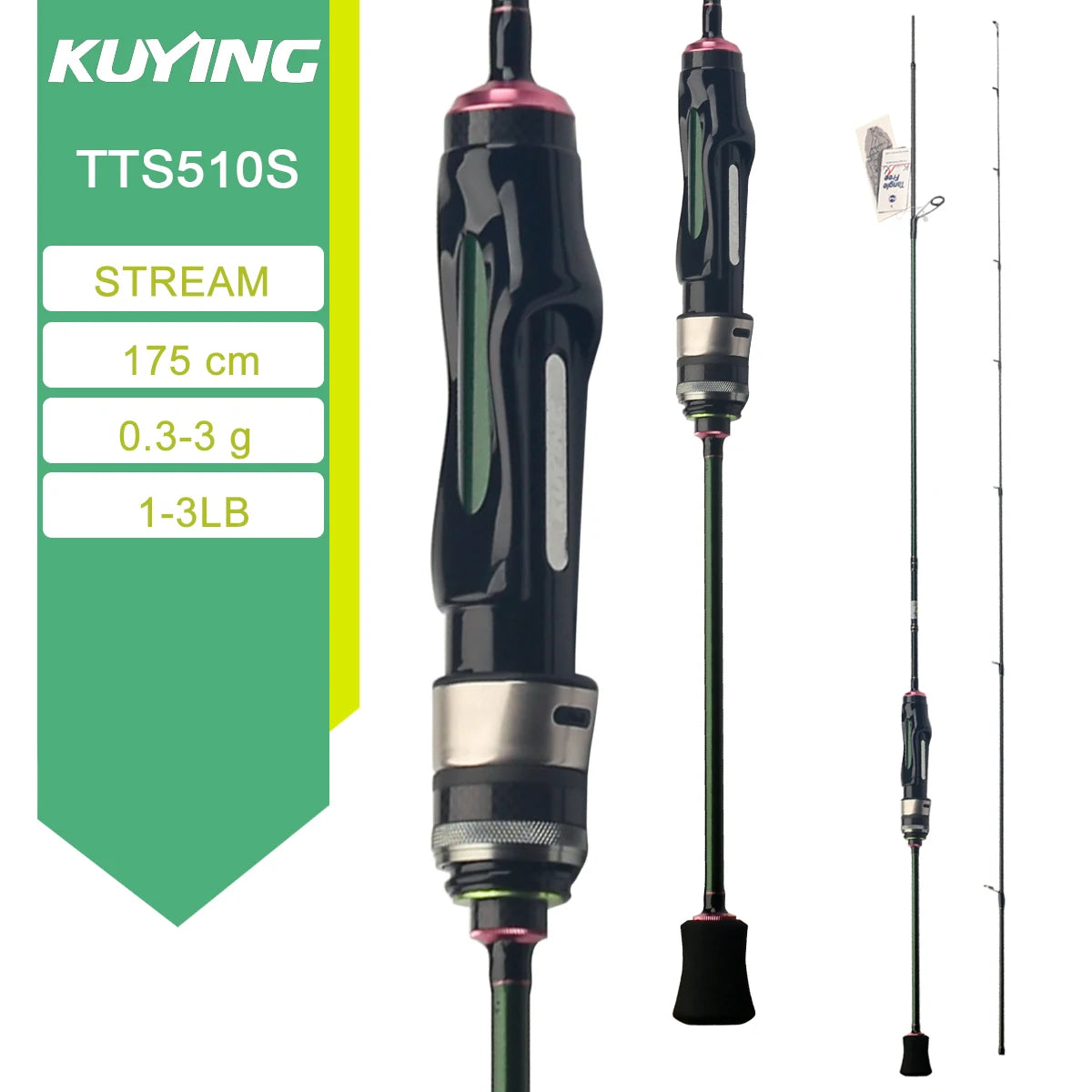 Kuying Teton Spinning Casting Rod BFS Pole Carbon 0.8-8g 1-8lb Fuji Parts