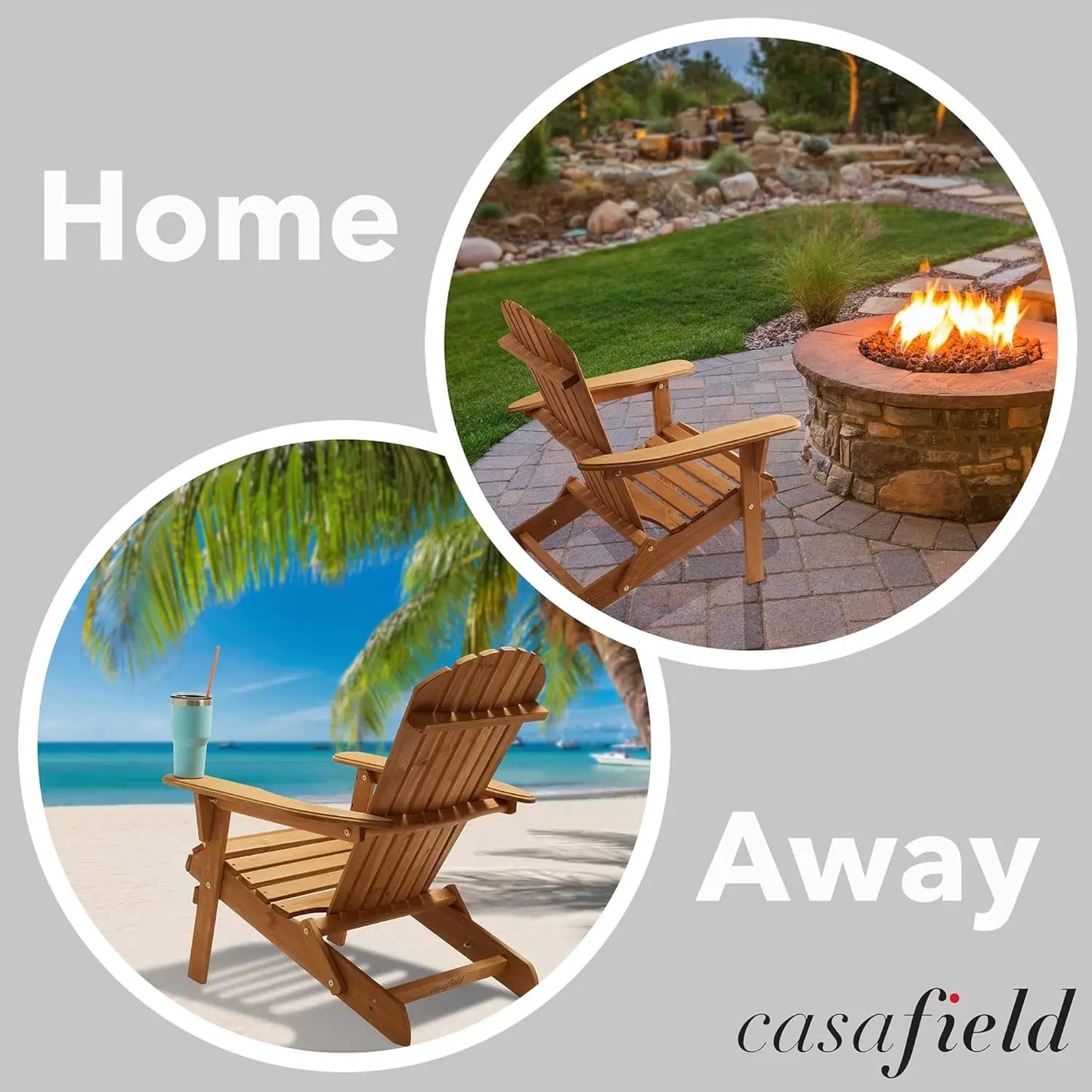 Folding Adirondack Chair, Set of 2 Cedar Wood Outdoor Fire Pit Lounge Chairs for Patio, Deck, Yard, Lawn and Garden, Customized