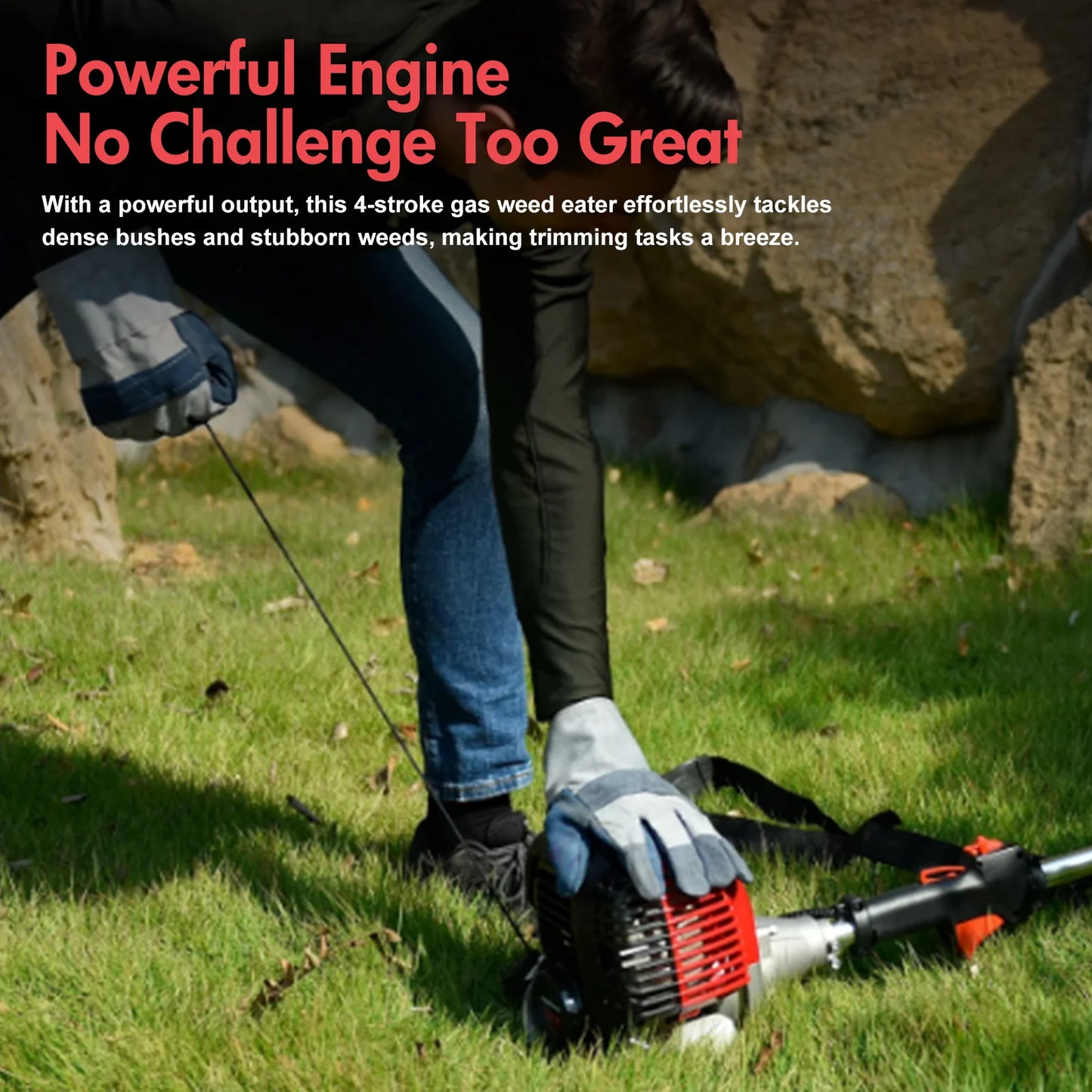 Gas Weed Eater 4 Stroke 31cc Straight Shaft Trimmer