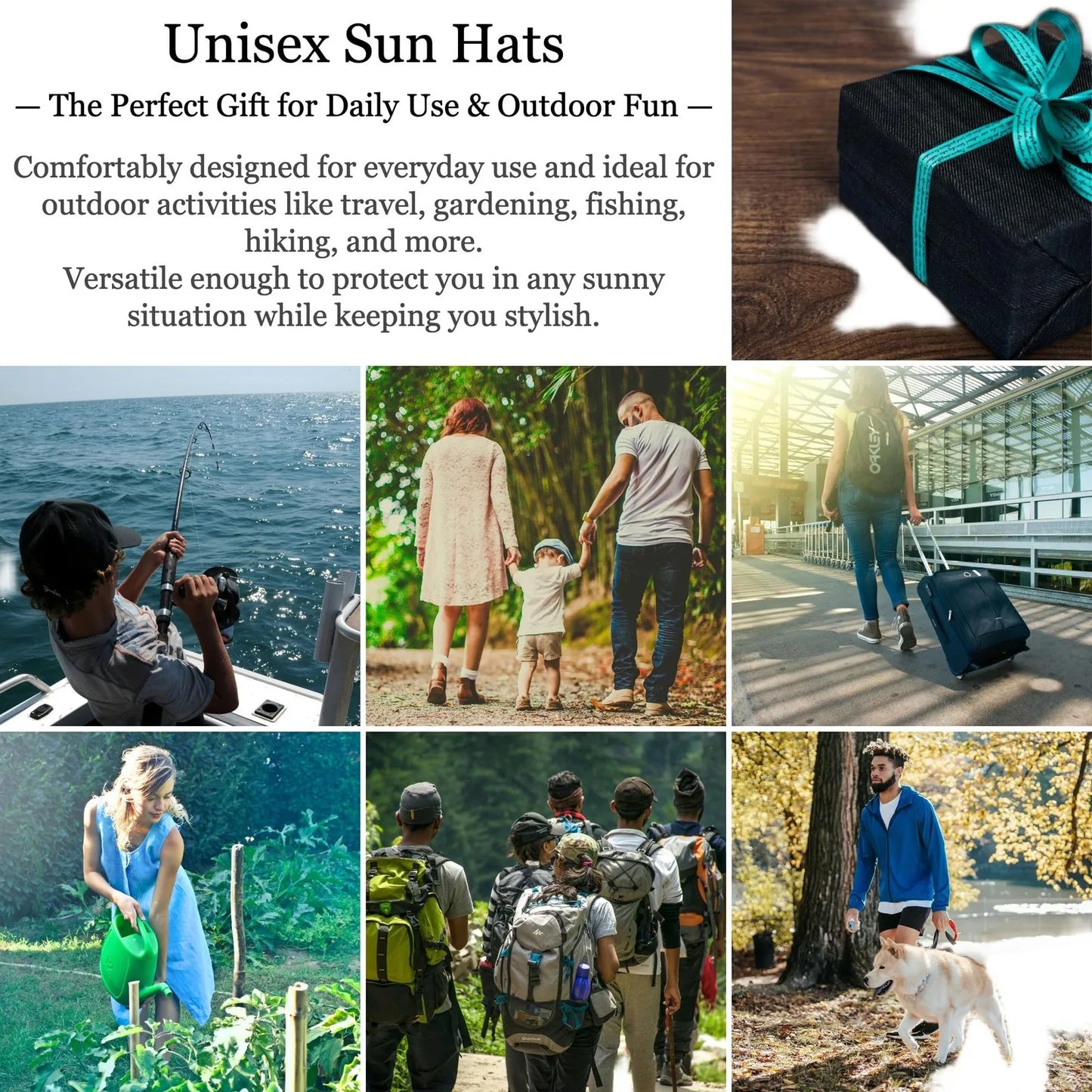 Breathable Foldable Sun Hat Unisex Neck Flap UPF50 UV Protection