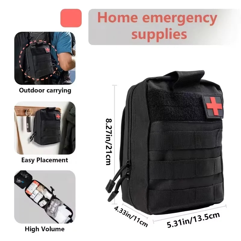 232pcs Multi Tool Backpack Emergency Survival Kit With MOLLE Pouches