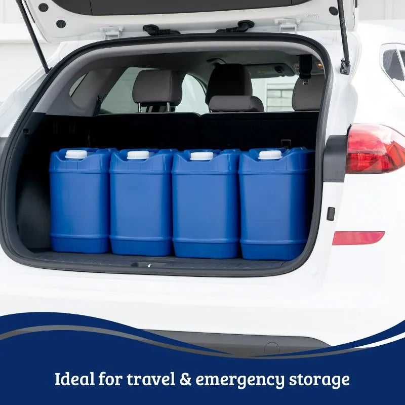 Stackable 5 Gallon Water Storage Containers For Emergency Preparedness