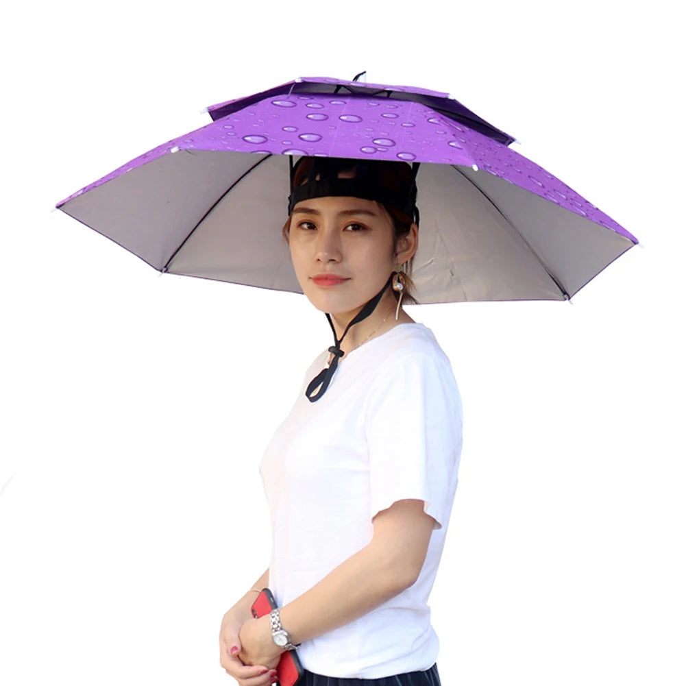 Shunmaii Portable Foldable Fishing Sunshade Umbrella Hat UV Protection