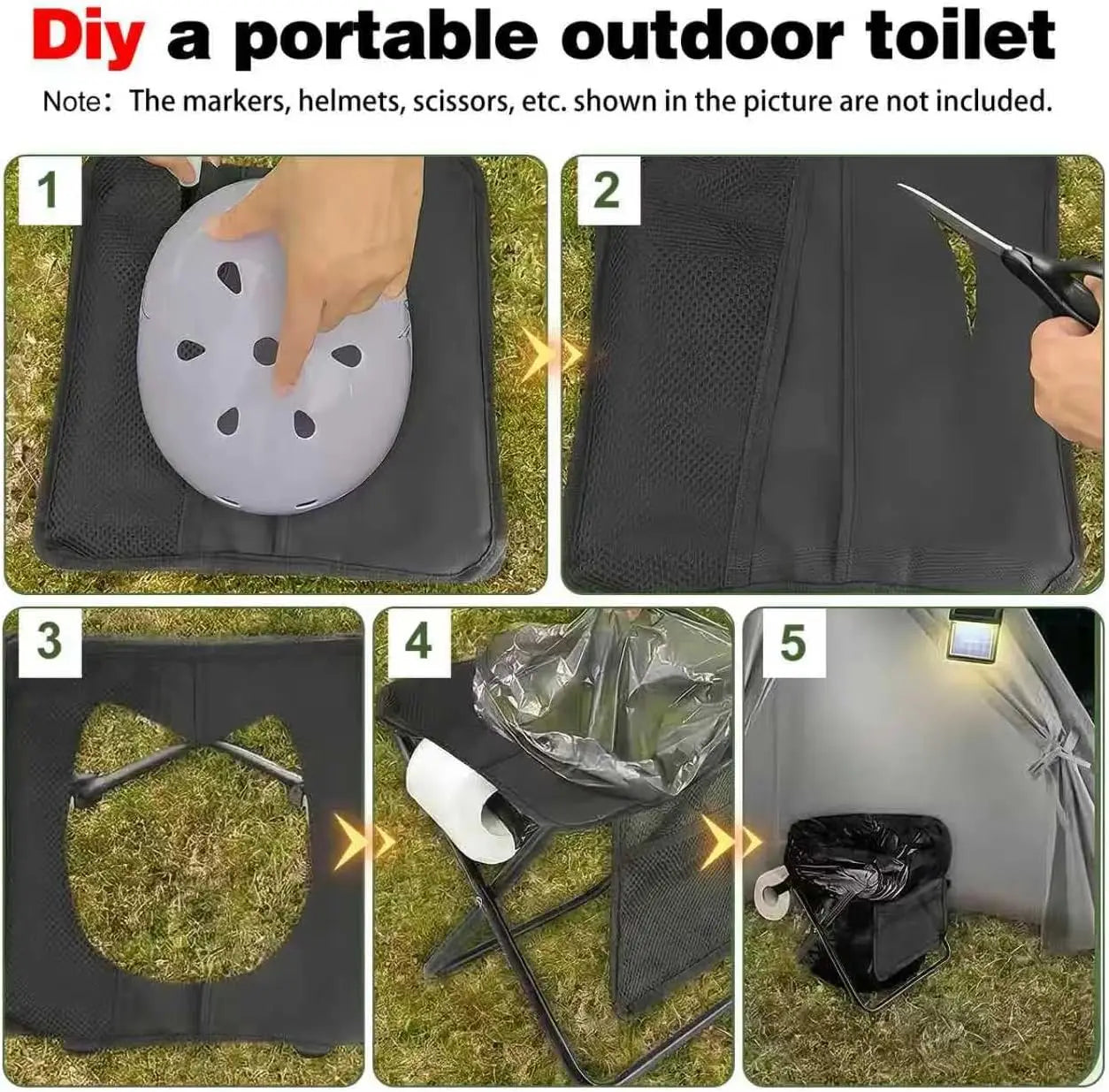 Camping Stool All Terrain Folding Pocket Chair With 270Lbs Capacity