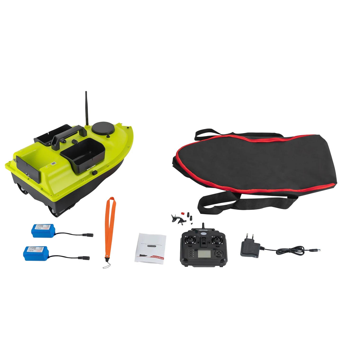 Rechargeable GPS Fishing Bait Boat With 2 Batteries