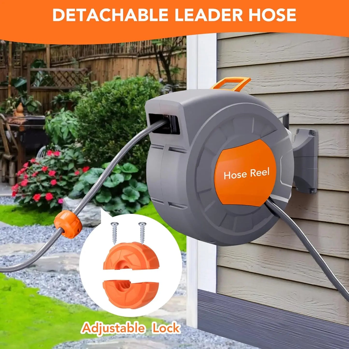 TWISTER.CK Retractable Garden Hose Reel With Nine Function Sprayer