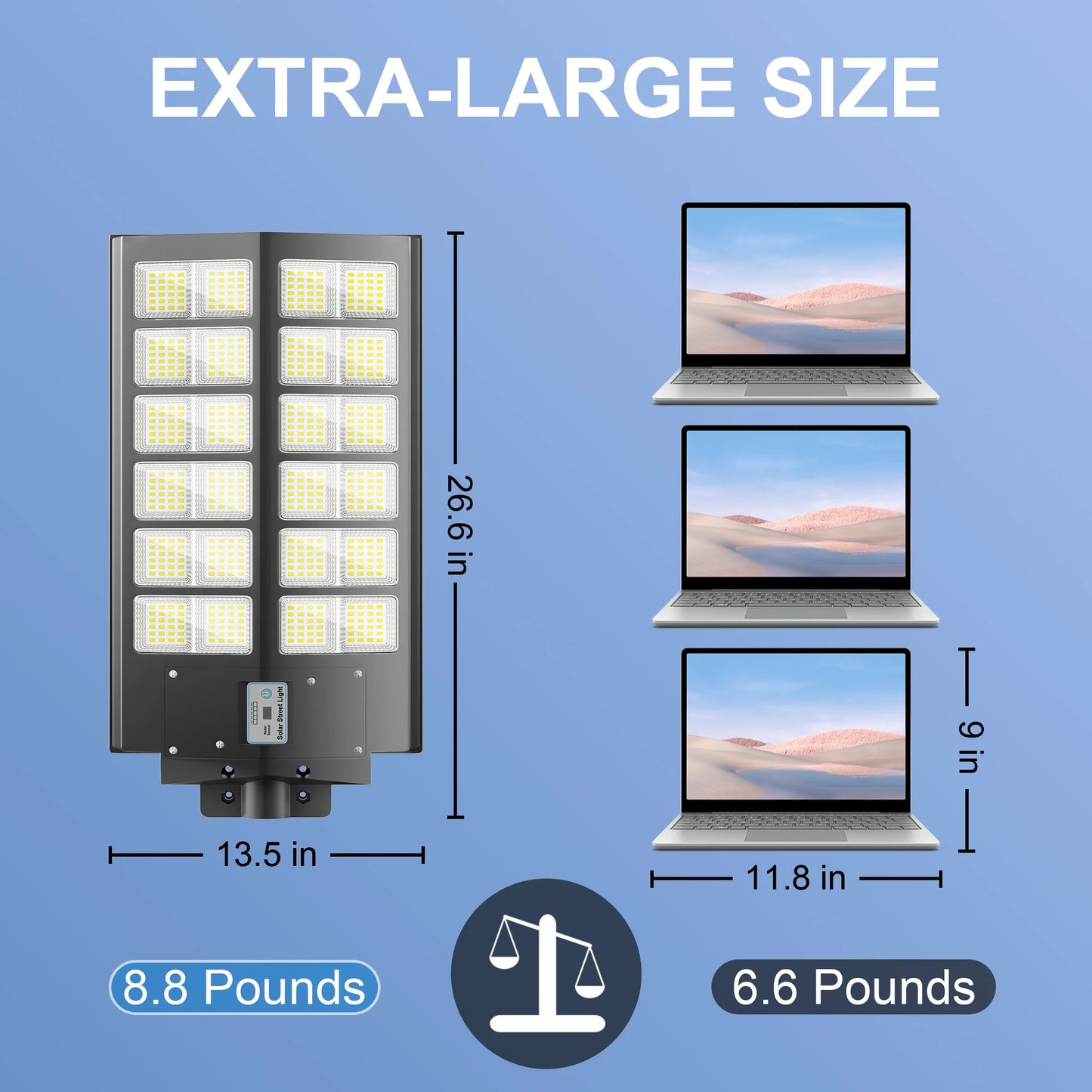 6000-Watt Waterproof Solar Street Lights With Motion Sensor