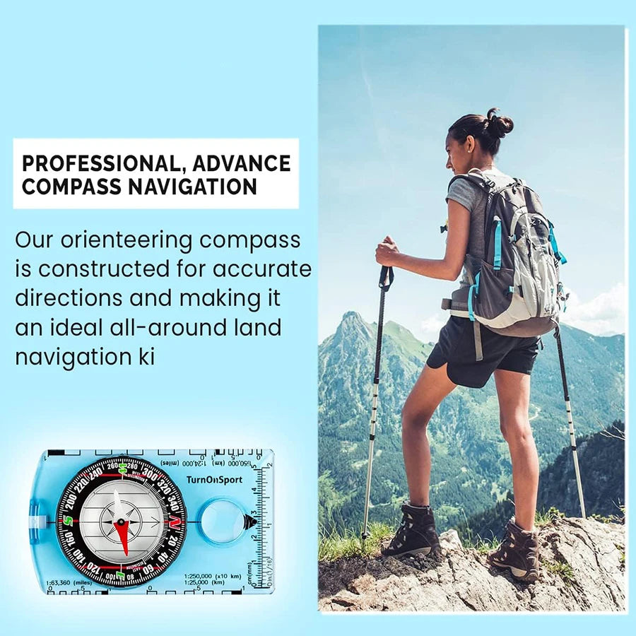 Waterproof Camping Compass for Outdoor Navigation and Map Reading