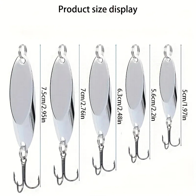 20 Assorted Fishing Lures, Including Metal Spoons And Spinners Designed for Salmon And Bass, Ideal for Freshwater Fishing Enthus