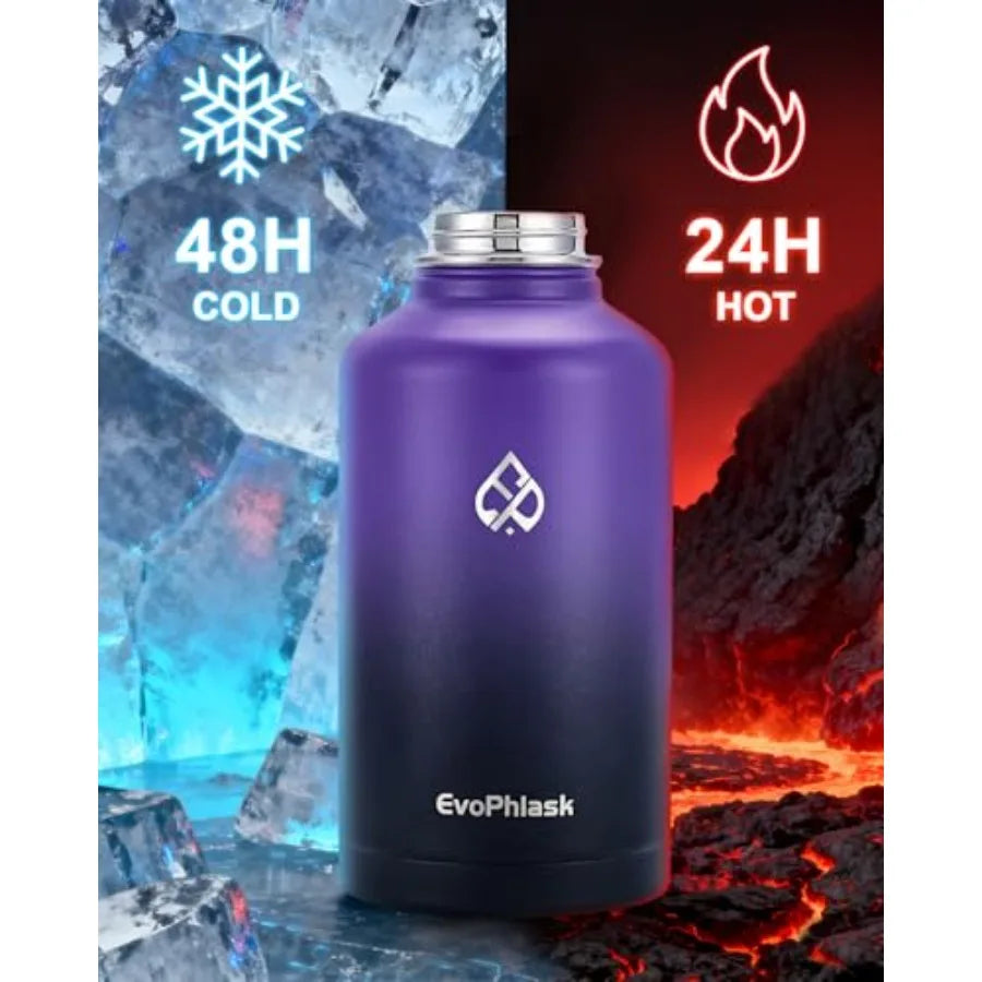 Insulated Vacuum Stainless Steel Water Bottle Keeps Cold 48 Hours