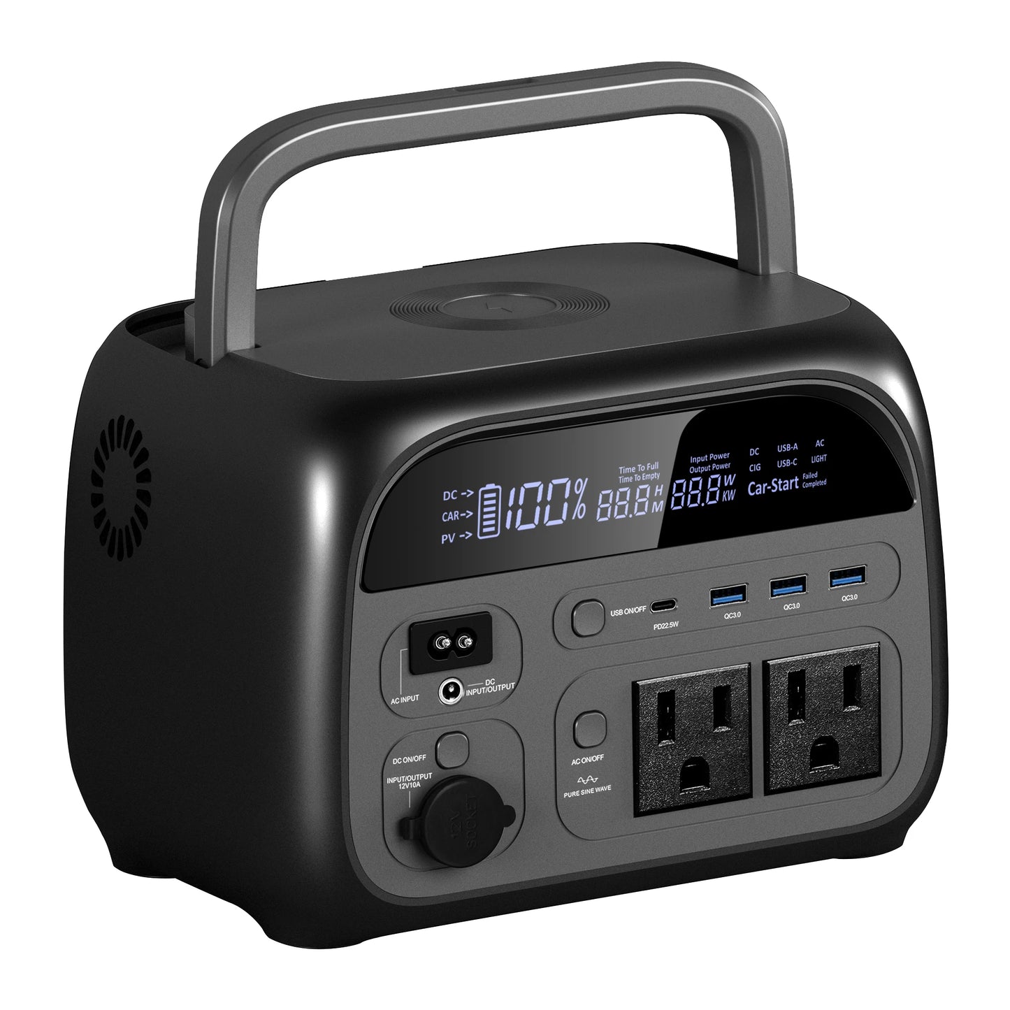 CTOLITY Portable Power Station 200W 1800W LiFePO4 Solar Generator