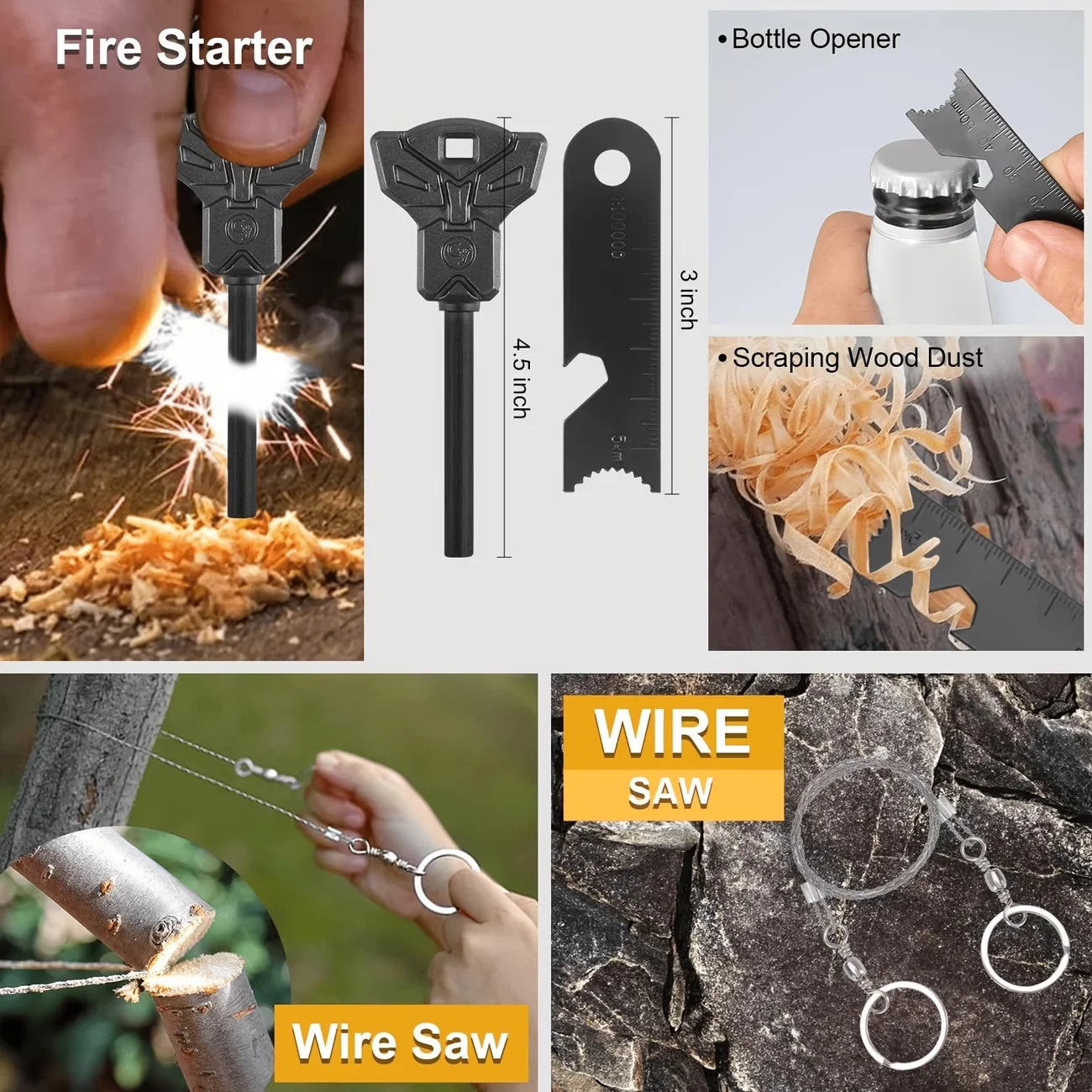 258-Piece Professional Survival And Outdoor Gear Set With Fire Starters
