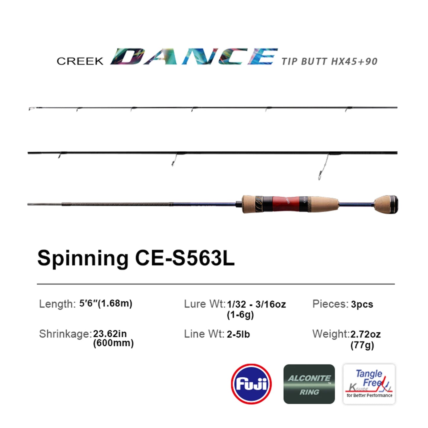PureLure Trout Fishing Rod BFS Casting UL Spinning Travel Rod