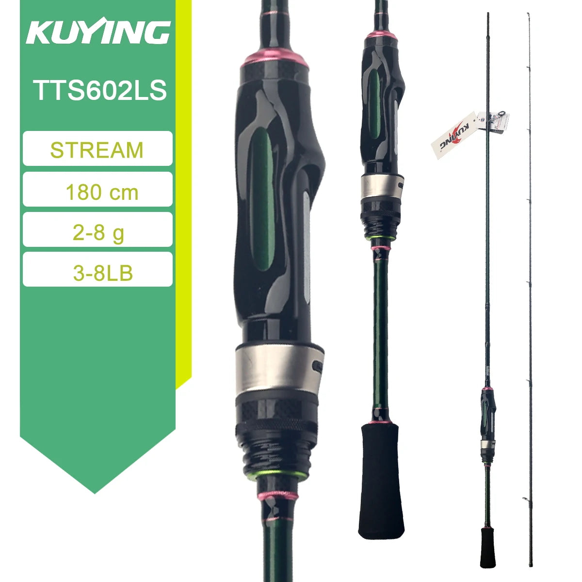 Kuying Teton Spinning Casting Rod BFS Pole Carbon 0.8-8g 1-8lb Fuji Parts