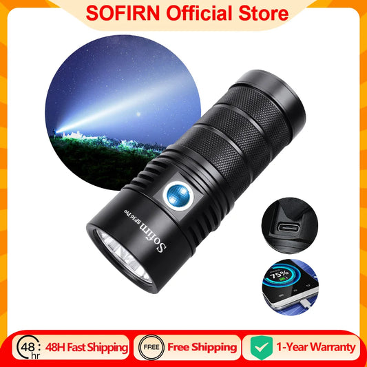 Sofirn SP36 Pro 8000lm LED Flashlight USB C Rechargeable