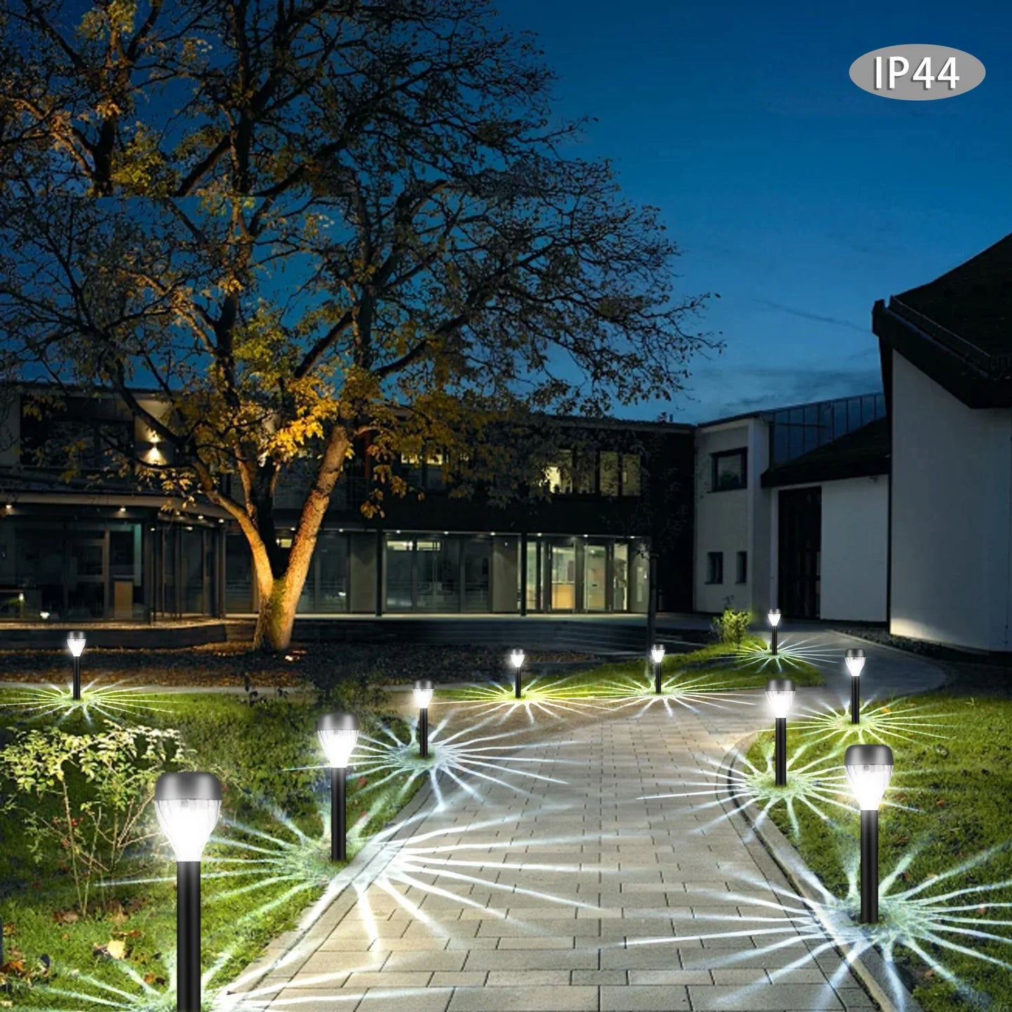 12Pcs Solar Lawn Lights with Oval Light and Shadow Design, Outdoor Decorative Lighting - Perfect for Yard, Lawn, Pathway, Deck, Driveway, Garden, and Holiday Party Decorations, Landscape Lights