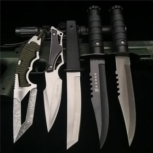 Spring Assisted Tactical Knife Switchblade Outdoor Multitool Tanto Hunting
