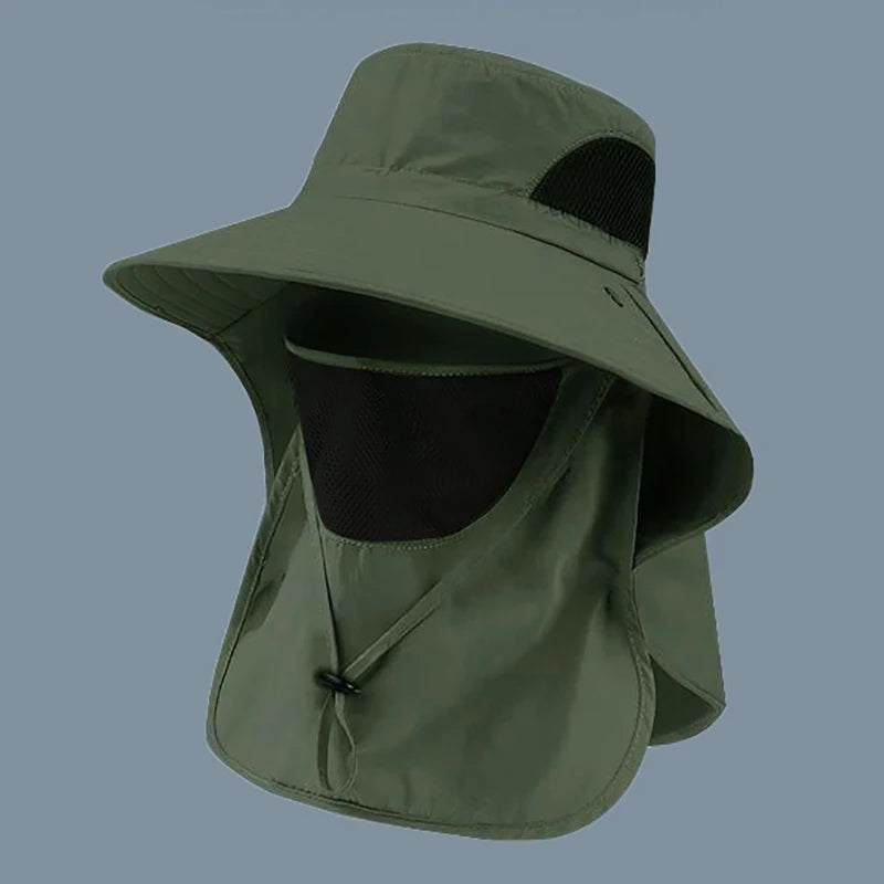 UV Protection Summer Sun Hat With Neck Flap For Outdoors