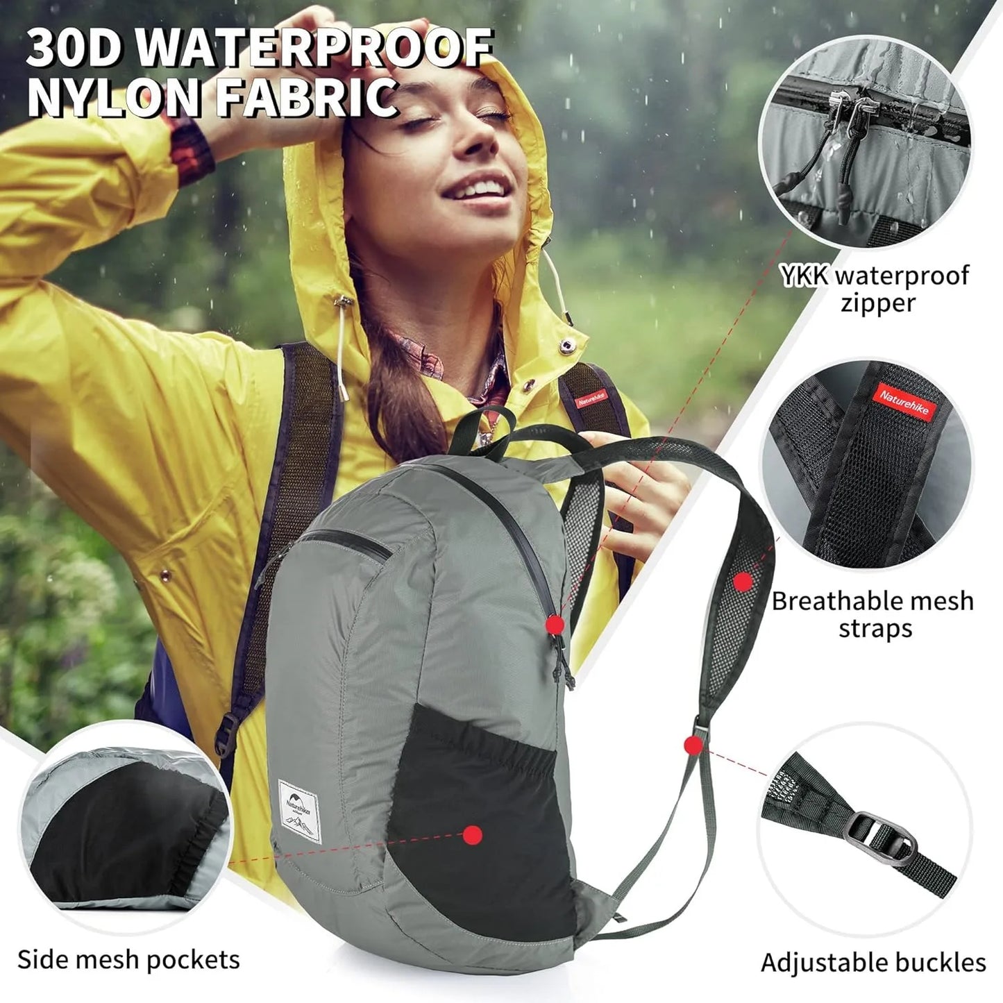 Naturehike Ultralight Waterproof Backpack for Hiking and Camping